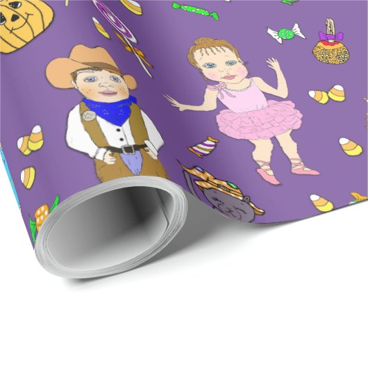 Halloween Kinder Cowboys, Princesses en Ballerinas Cadeaupapier (Rol Hoek)