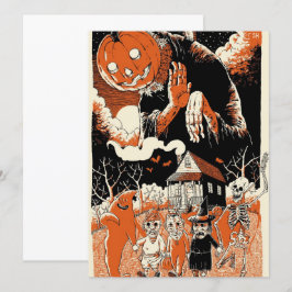 Halloween Kinder en eng pompoen