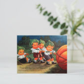  Halloween kinder en pompoen briefkaart (Staand voorkant)