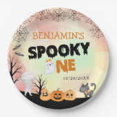 Halloween Kinder kostuum 1e verjaardagsfeest Papieren Bordje (Voorkant)