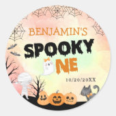 Halloween Kinder kostuum 1e verjaardagsfeest Ronde Sticker (Voorkant)