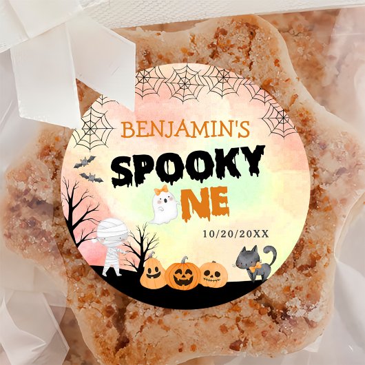 Halloween Kinder kostuum 1e verjaardagsfeest Ronde Sticker