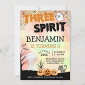 Halloween Kinder Kostuum 3e Verjaardag Party Kaart (Voorkant)