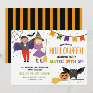Halloween Kinder Kostuum Fancy Jurk Bats Party Kaart