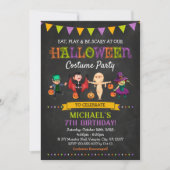 Halloween Kinder kostuum feestuitnodiging Kaart (Voorkant)