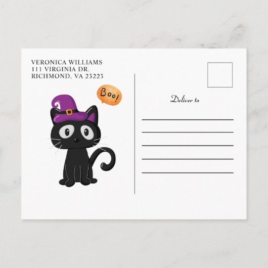 Halloween Kinder Kostuum Party Schattige Spooky Uitnodiging Briefkaart (Achterkant)