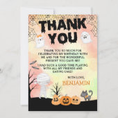 Halloween Kinder Kostuum Verjaardagsfeestje Bedankkaart (Voorkant)