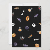 Halloween Kinder Kostuum Verjaardagsfeestje Kaart (Achterkant)