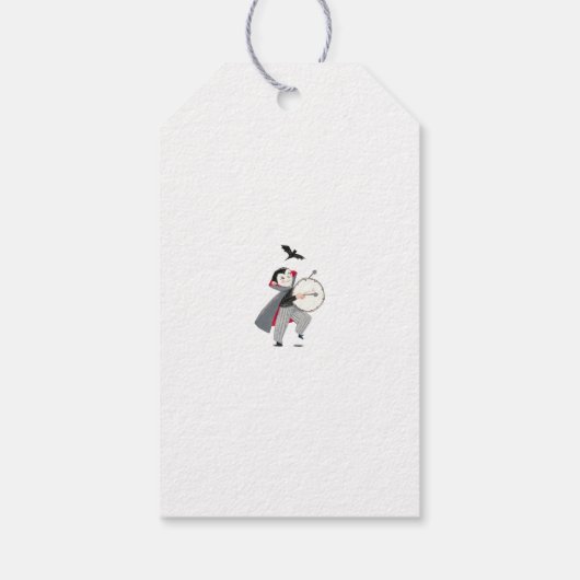 Halloween kinder kostuumparade cadeaulabel (Achterkant)