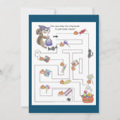 Halloween kinder Leuke Activiteit Maze Kleurplaat Feestdagenkaart (Voorkant)