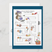 Halloween kinder Leuke Activiteit Maze Kleurplaat Feestdagenkaart (Voorkant / Achterkant)