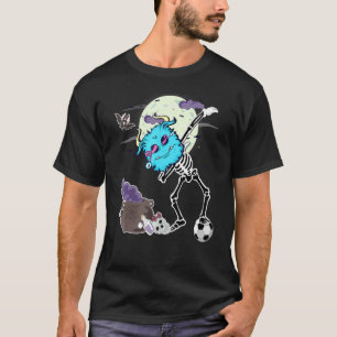 Halloween Kinder Monster Voetbal Skelet Dabbing T-shirt