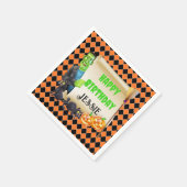 Halloween Kinder naam Frankenstein Verjaardag Cust Servet (Hoek)