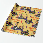 Halloween Kinder naam Kind Verjaardag Personaliser Cadeaupapier (Uitgerold)