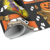 Halloween Kinder naam Kind Verjaardag Personaliser Cadeaupapier (Rol Hoek)
