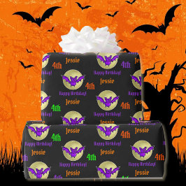 Halloween Kinder naam Kind Verjaardag Personaliser Cadeaupapier