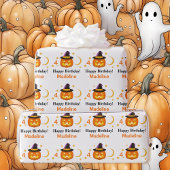 Halloween Kinder naam Kind Verjaardag Personaliser Cadeaupapier