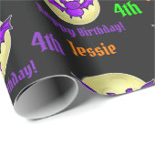 Halloween Kinder naam Kind Verjaardag Personaliser Cadeaupapier (Rol Hoek)