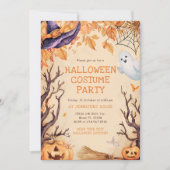 Halloween Kinder Partij Pompoen Kaart (Voorkant)