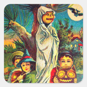  Halloween kinder pompoen vakantie sticker