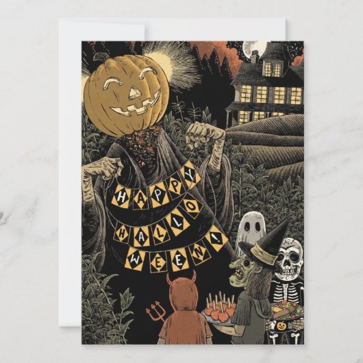  Halloween Kinder riem of behandeling en pompoen (Voorkant)