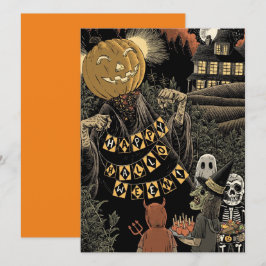Halloween Kinder riem of behandeling en pompoen