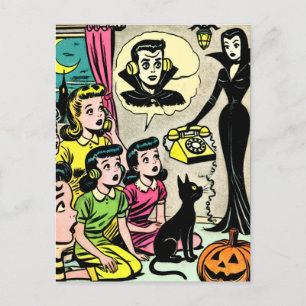 Halloween Kinder stripverhalen Briefkaart