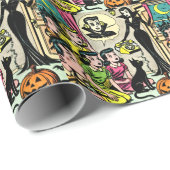 Halloween Kinder stripverhalen Cadeaupapier (Rol Hoek)