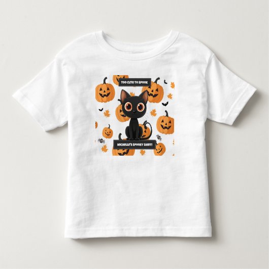 Halloween Kinder T-shirt – gepersonaliseerde Schat (Voorkant)