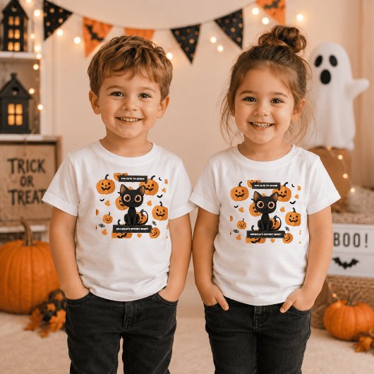 Halloween Kinder T-shirt – Persoonlijk Cute Kat De