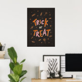 Halloween kinder trick or treat art print (Thuiskantoor)