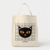 Halloween Kinder Trick or treat Black Cat Tote Bag (Voorkant)