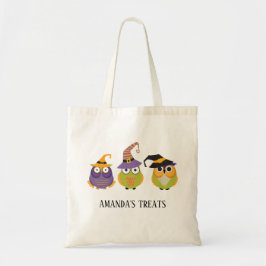 Halloween kinder uilen traktatie tas. Grappige hek Tote Bag