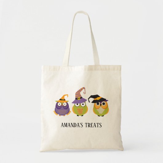 Halloween kinder uilen traktatie tas. Grappige hek Tote Bag (Voorkant)