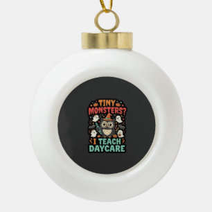 Halloween kinderdagverblijf docent kleine monsters keramische bal ornament