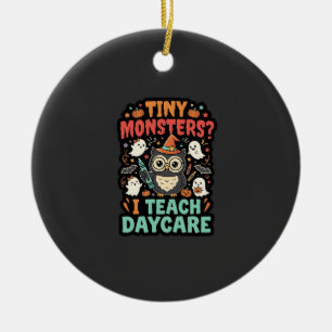 Halloween kinderdagverblijf leraar kleine monsters keramisch ornament