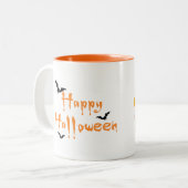 Halloween kinderen bedriegen of behandelen tweekleurige koffiemok (Voorkant links)