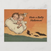  halloween kinderen die vliegende vleermuizen acht feestdagenkaart (Voorkant)