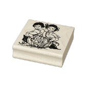  Halloween Kinderen op Jack O'Lantern Rubberstempel (Stempel)