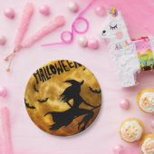 Halloween Kinderfeest Heks Papieren Bordje (Feest)
