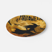 Halloween Kinderfeest Heks Papieren Bordje (Gekanteld)