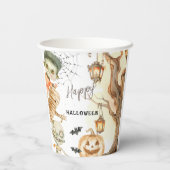 Halloween Kinderfeestje Papieren Bekers (Achterkant)