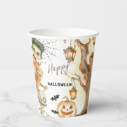 Halloween Kinderfeestje Papieren Bekers (Voorkant)