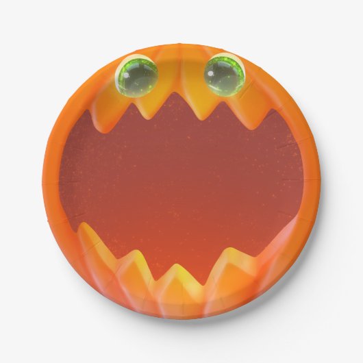 Halloween Kinderfeestje Pompoen Papieren Bord (Voorkant)