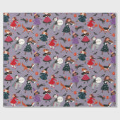 Halloween kinderkostuumoptocht cadeaupapier (Vlak)