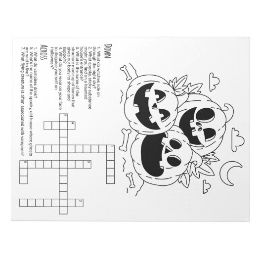 Halloween kinderwerkblad notitieblok (Voorkant)