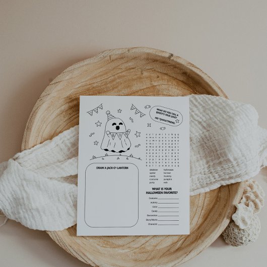 Halloween kinderwerkblad notitieblok