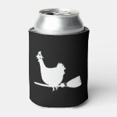 Halloween kip kippen heks grappig cadeau blikjeskoeler (Blikje Voorkant)