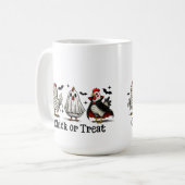 Halloween Kip Kostuum Grappig Chick Design 🎃👻 Koffiemok (Voorkant links)