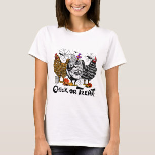 Halloween kip kuiken of behandelen spooky seizoen t-shirt